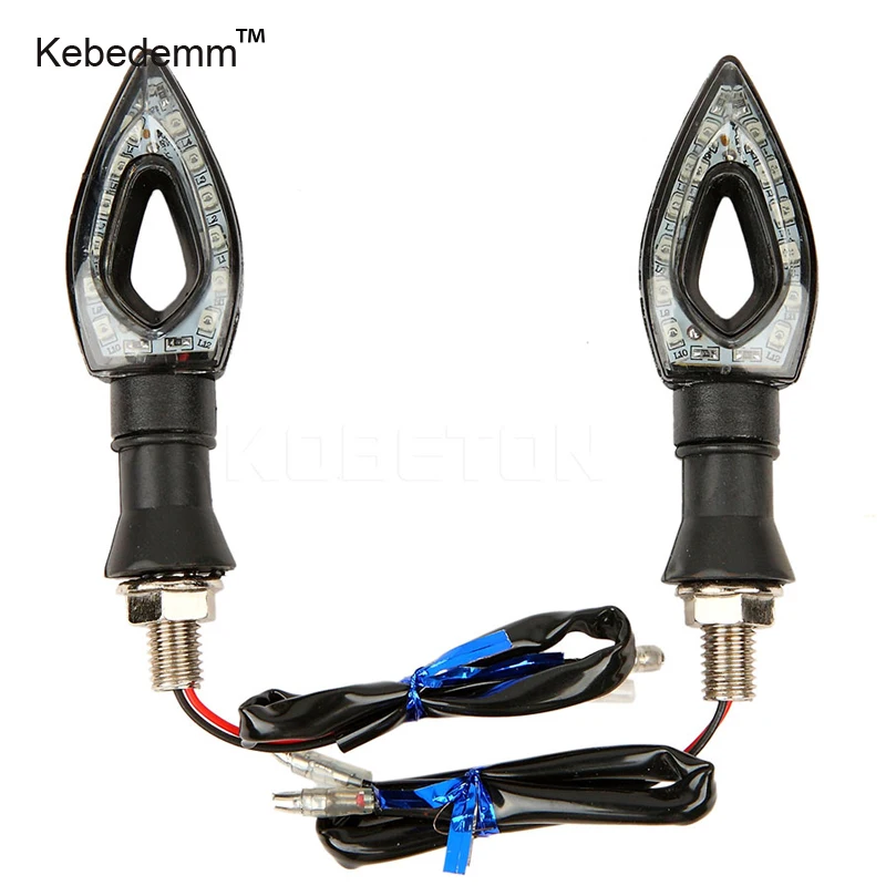 

kebedemm Motorcycle Turn Signal Indicator Light Amber Light Universal 12 LED Turn Signal Indicators Lights/lamp Car styling