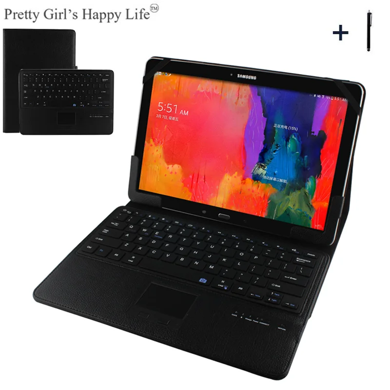 For Microsoft Surface Pro 3 / Pro 4 Wireless Bluetooth Keyboard Case For Surface Pro 3 4 Tablet Flip Stand Cover Capa +Stylus