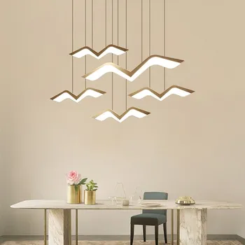 

Modern Led Chandelier Lustre Lamp Hanging Lighting White Hanglamp Remote Control Kitchen Dining Room Office Decoration Fixture