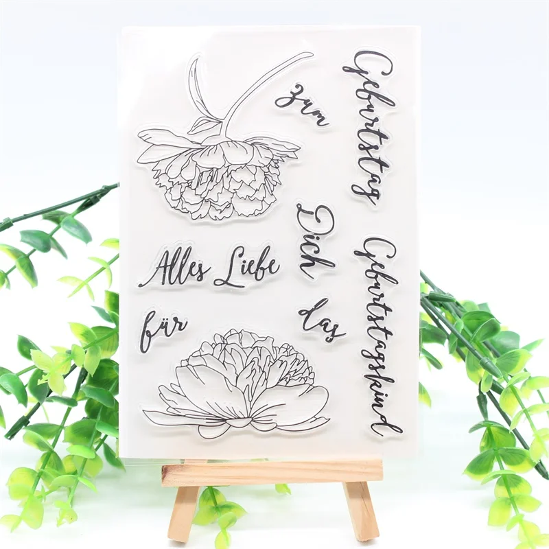 

YPP CRAFT Flowers Transparent Clear Silicone Stamps for DIY Scrapbooking/Card Making/Kids Crafts Decoration Supplies 248