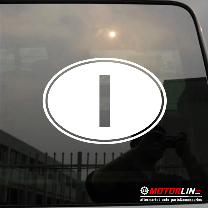 

Pick size color Italy Oval Country Code Decal Sticker Italian Car Vinyl no bkgrd