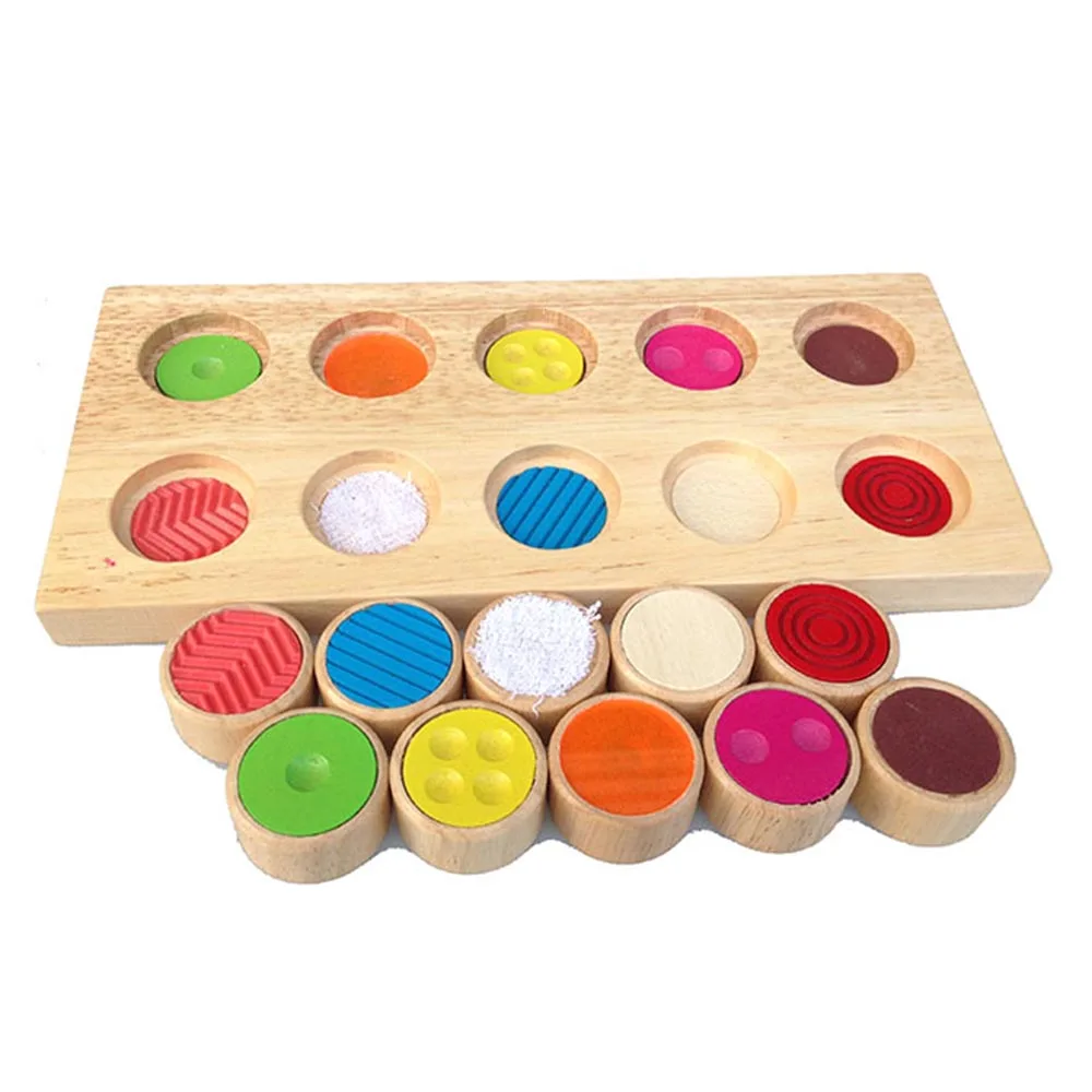 Blocos de Madeira Placa de Memória Brinquedo do Bebê Crianças Aprendendo Brinquedos Educativos Forma Articulada Toque Flip Board Coloridos 6 Brinquedos e hobbies