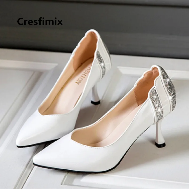 

Talons Hauts Women Sexy Crystal Party High Heel Shoes Bridal Cute Comfortable Spring Wedding High Heel Pumps Black Shoes E3110