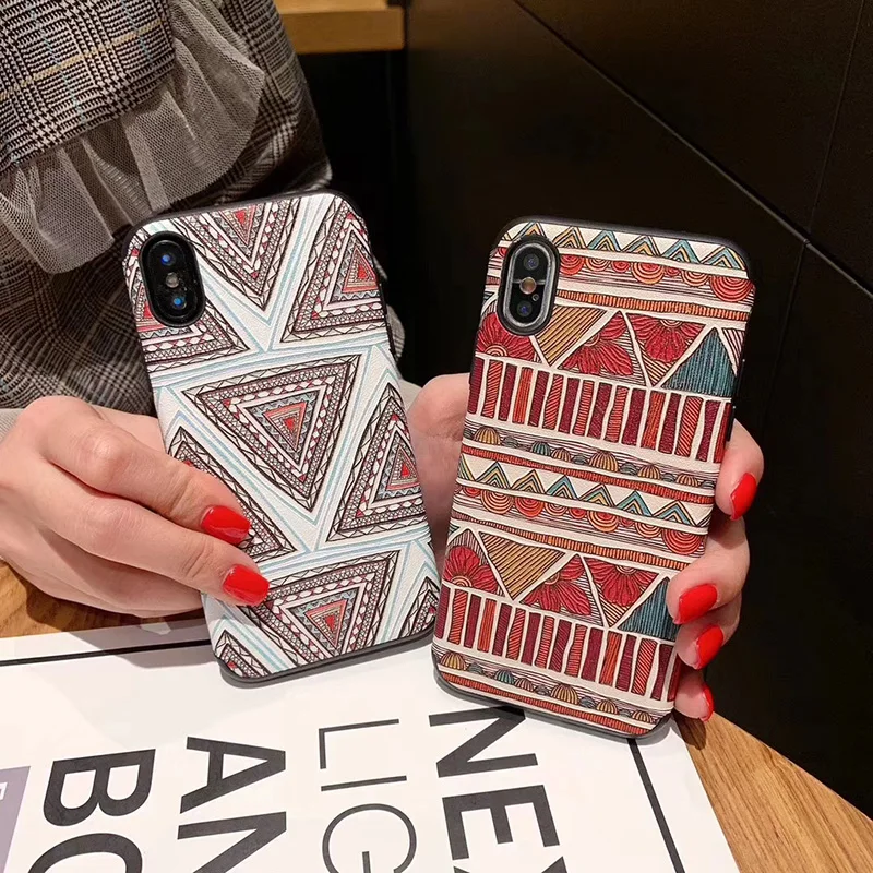 

Vintage Geometry Aztec Case for Huawei P20 P30 Pro P20 Lite Soft Silicon Cover Fundas for Honor 8X/10 Nova 3 Emboss Capa Hoesjes
