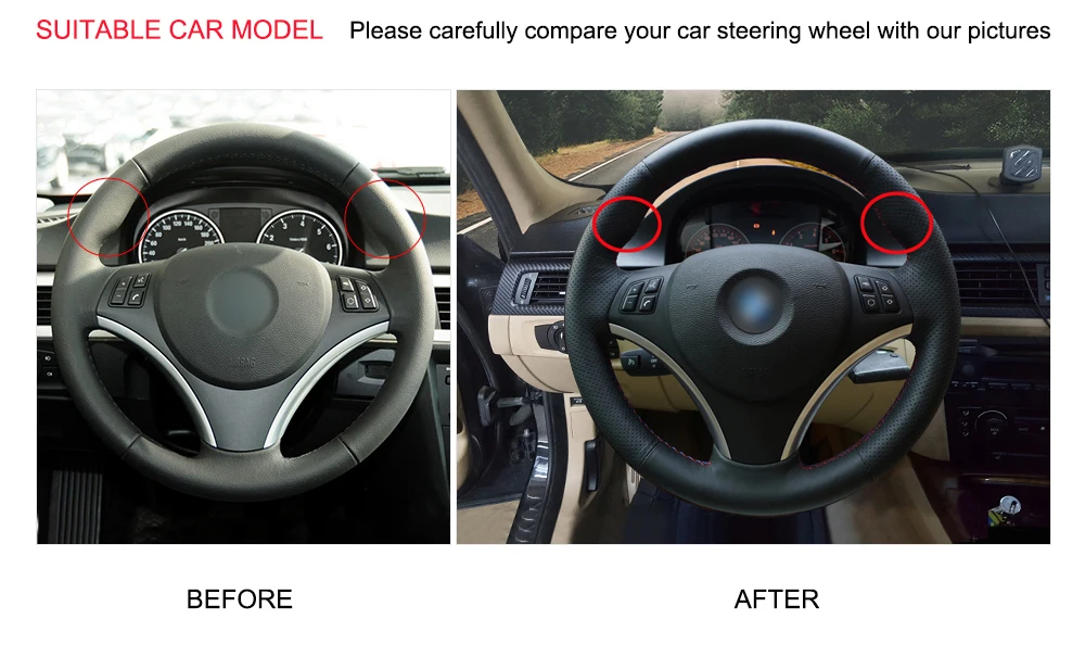 Black-Artificial-Leather-Car-Steering-Wheel-Cover-for-BMW-E90-320i-325i-330i-335i-6