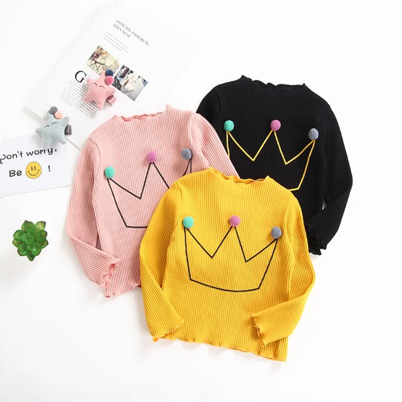 Girl Tops Baby Long Sleeve T-shirt Blouse Cotton Candy Color Kids Casual Tees for Girls Children Tops Girl Tops Baby Long Sleeve T-shirt Blouse Cotton Candy Color Kids Casual Tees for Girls Children Tops