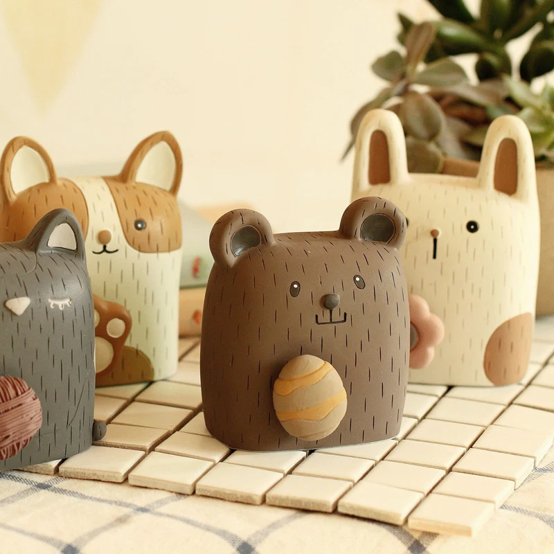 Шесть милых животных музыкальная шкатулка мультфильм милый коробка домашнее