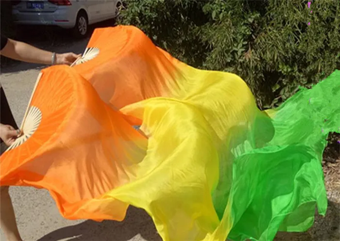 Фата из натурального шелка для танца живота светильник пара 2 1 м x 0 9 м|fan veil|silk fan