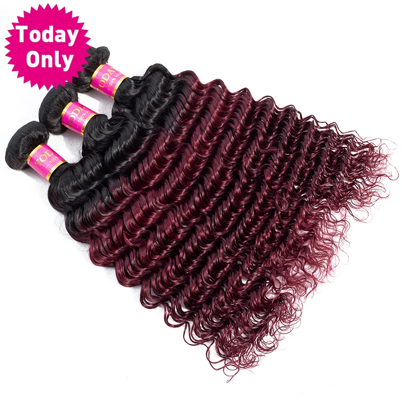 TODAY ONLY Brazilian Deep Wave Bundles 99J Burgundy Bundles Ombre Human Hair Bundles Brazilian Hair Weave Bundles Remy Extension TODAY ONLY Brazilian Deep Wave Bundles 99J Burgundy Bundles Ombre Human Hair Bundles Brazilian Hair Weave Bundles Remy Extension