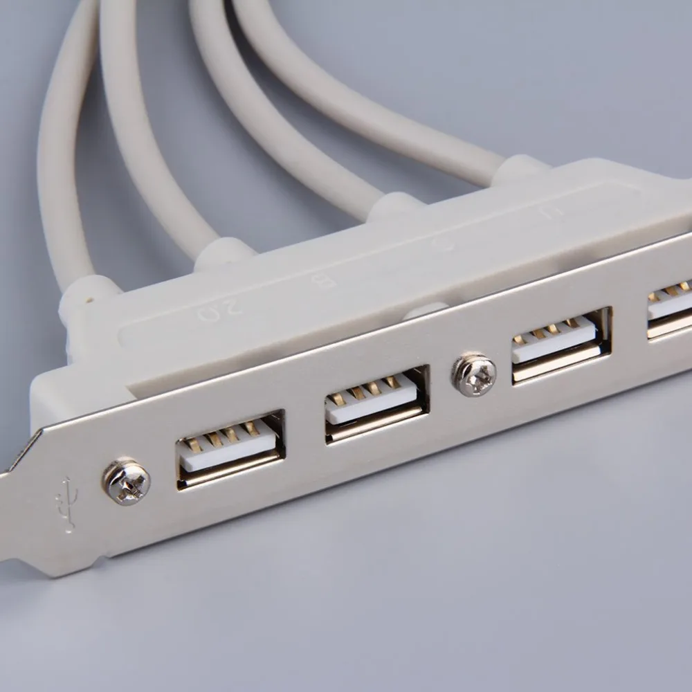 Высокое качество PC материнская плата 4-Порты USB2.0 концентратор с 9 Pin Header сзади Панель скользящая Скоба хост-адаптер кабель usb-хаб