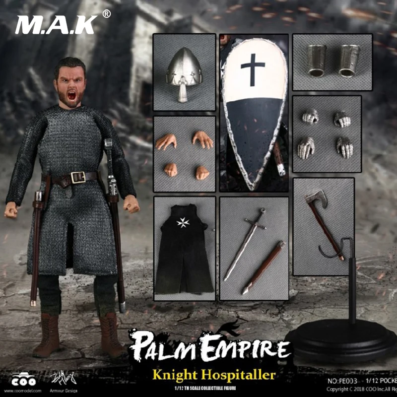 PE001 PE002 PE003 1/12 POCKET EMPIRES HOSPITALLER рыцарь/Рыцарь тамплиеров/Тевтонский рыцарь полный набор фигурка