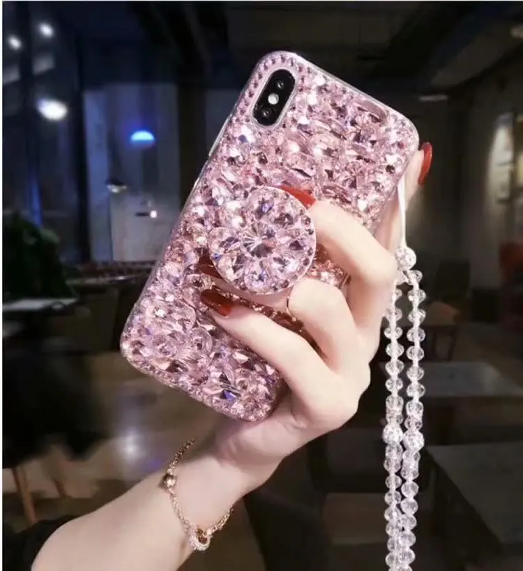 Чехол для телефона со стразами чехол для iPhone 7 8 6 6s X Plus XR XS MAX 3D Кронштейн чехол для iPhone XS MAX Чехлы для iPhone7 Coque