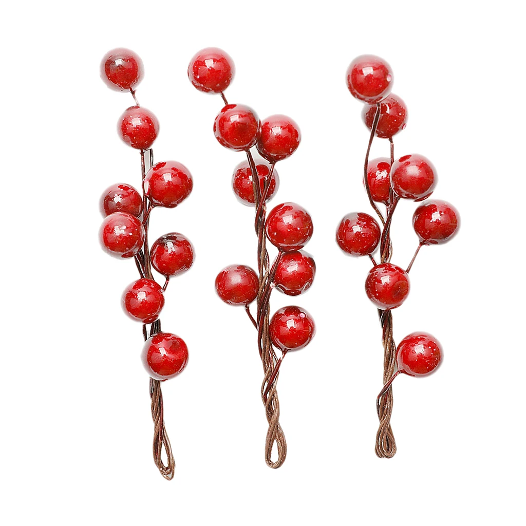 3pcs Fashion Berry Holly Hairpins Bridal Bridesmaid Hair Sticks Wedding Party Hair Decorations Photo Prop