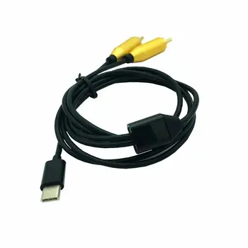 

USB Type C Male to Dual RCA Male Stereo Audio Y Splitter Adapter Gold Plated RCA Plugs 80cm/2.7ft