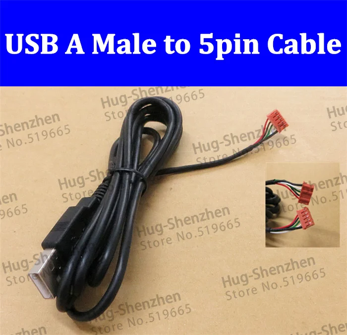 

High quality USB male connector to 5pin terminal cable USB A male power cable---10pcs/lot