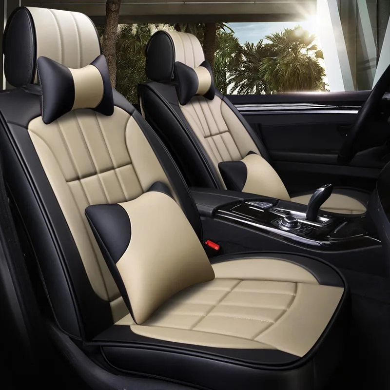 Deluxe Edition Новые роскошные кожаные чехлы для сидений автомобиля Для ssangyong actyon korando kyron rexton автомобильные чехлы для сидений авто аксессуары для интерьера - Название цвета: Deluxe Edition
