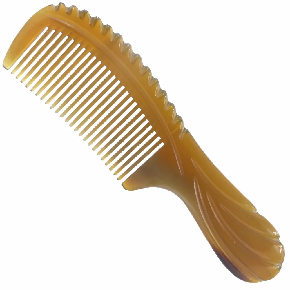 6.3 Inch Handmade 100 Premium Natural Buffalo Horn Comb Anti static