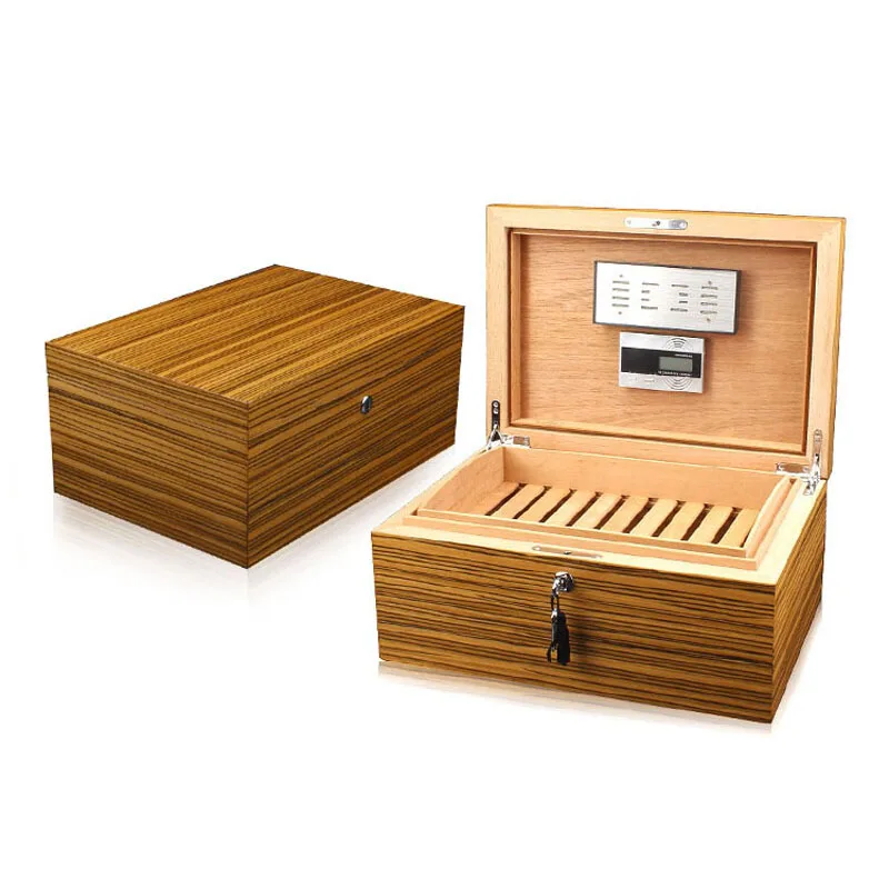 

Solid cedar wood Moisturizing Device Cigar Humidor smoking tools Zebra Pattern Cigars moisture box humidors box sigaren doosje