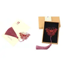 Танцевальный танец с металлической бабочкой искусство креативный полый из нержавеющей стали бахрома Классический китайский стиль креативный подарок Закладка