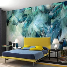 Beibehang 3d обои стильные ретро современные американские синие перья ТВ фон стены papel де parede обои домашний декор фрески