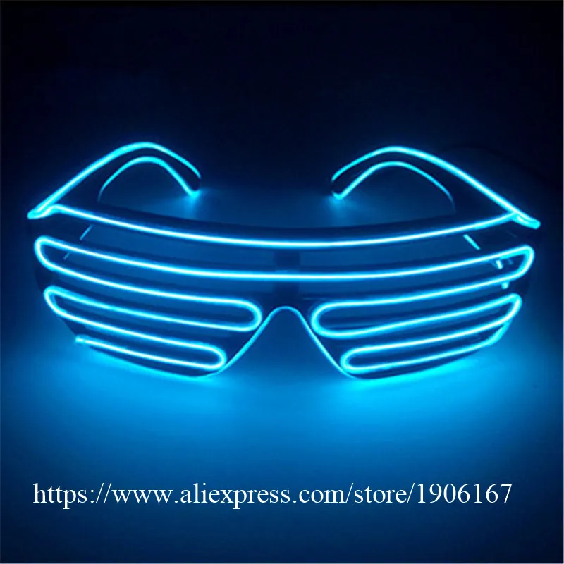 Мода el Провода партии Солнцезащитные очки для женщин Красочные Светодиодное освещение затвора Очки световой мигающий светодиод этап Очки