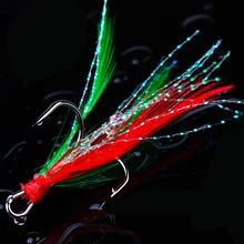 20 штук углеродный рыболовный крючок Ложка Спиннер приманка перо аксессуары для соленой воды тройные Крючки металлические жесткие приманки-Воблеры снасти 2#-10