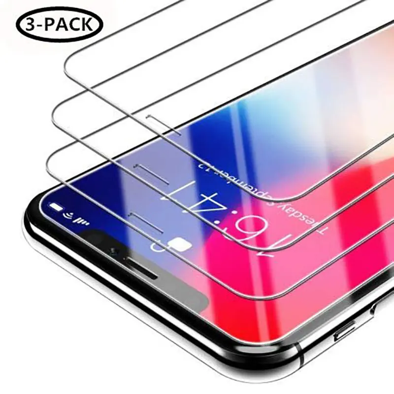 

3PCS Screenprotector Tempered Glass for IPhone X XR XS 11 Pro Max 8 7 6 6S Plus 5 5S SE 8plus 4 4S 5C Screen Protector Film Phone Verre Tremp