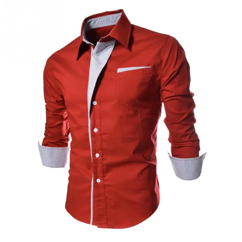 Новая Camisa Masculina тонкая модная мужская рубашка новая брендовая Повседневная рубашка с длинными рукавами Homme Camisa Masculina большого размера