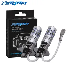 2pcs H3 Led Bulb Car Fog Lights Leds Chips 25W High Power 6000K White Daytime Running