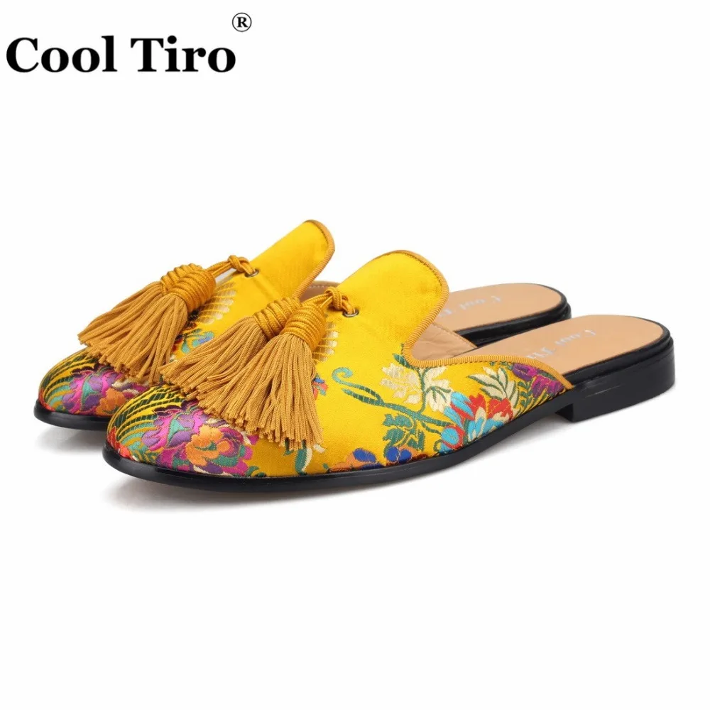 Jacquard Mules Slippers tassel (3)