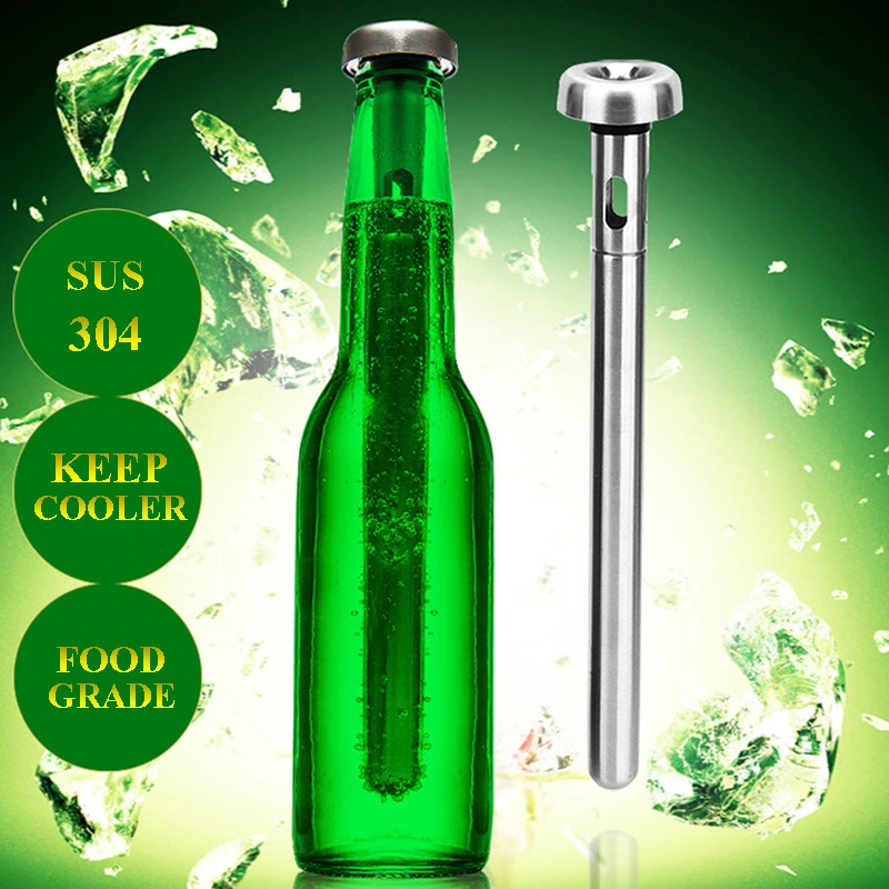 Stainless Steel Cooling Sticks Bottle Inner Beer Chiller Sticks for Rapid  Chilling Bottled Drinks Physical Frozen Never Diluting