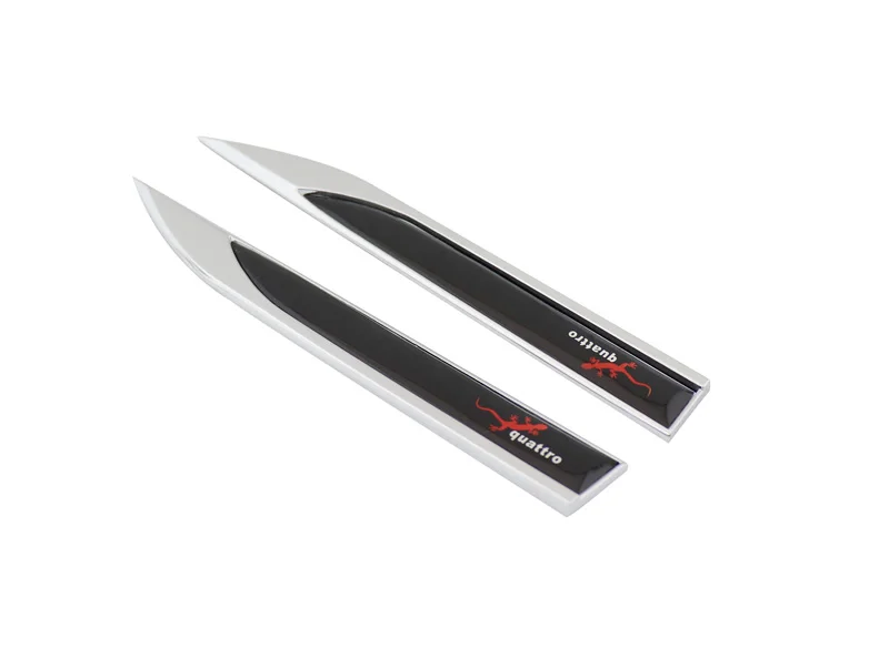 

2 x chrome Quattro for A3 A4 A6 A8 S3 S4 S6 S8 Side Fender Emblem Badge Sticker
