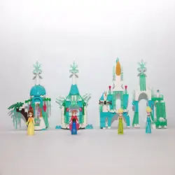 Детские головоломки принцессы серии building block девушки разведки сборки строительные блоки устанавливает игрушка мечта снег мира блоки
