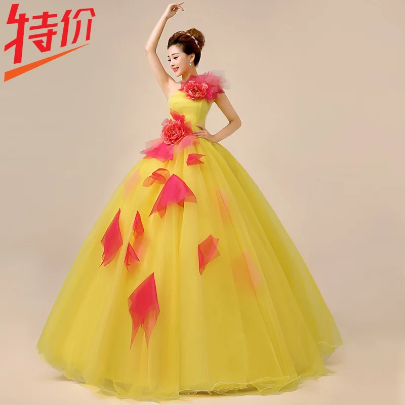 Платья Quinceanera желтого цвета кружевное Пышное фатиновое бальное платье с