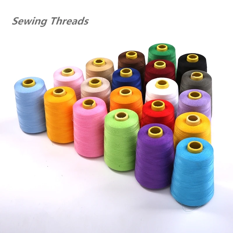 N-8000-Yards-Orange-Industrial-Overlock-Sewing-Machine-Polyester-Thread-Sewing-Line-19-colors