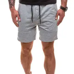 Мужчины Основные короткие с карманом домашние спортивные короткие повседневные пляжные короткие брюки плюс размер сплошной цвет