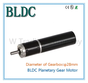 

28mm BLDC motor with long length about 77mm and planetary gearbox