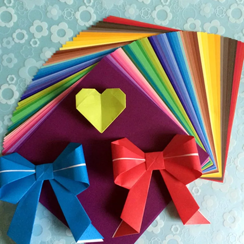 50 цветов цветные бумажные журавли оригами ручной работы бумажные цветы Бумага для складывания оригами Скрапбукинг декоративные узоры бумажные поделки