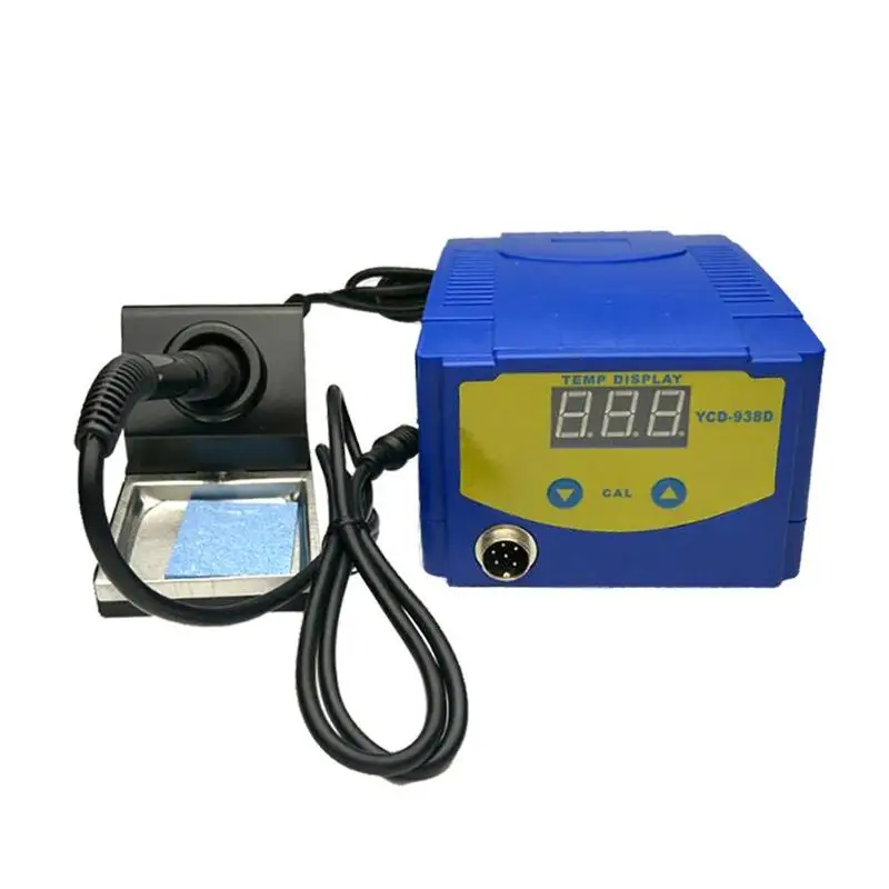 

938D 75W Digital Display Soldering Rework Solder Iron Station Timer Smart Dormancy Lead Free ESD Safe Welding Tool