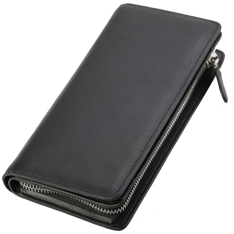 

2017 New Business Man Long Wallet Genuine Leather Male Clutch Package Multi-function Card Holders PR084211