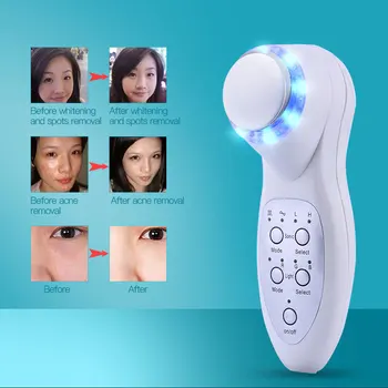 

Portable 3Mhz Ultrasonic Facial Face Skin Blackhead Cleaner Ultrasound Massage Massager Machines Face Lifting Firming LED Light