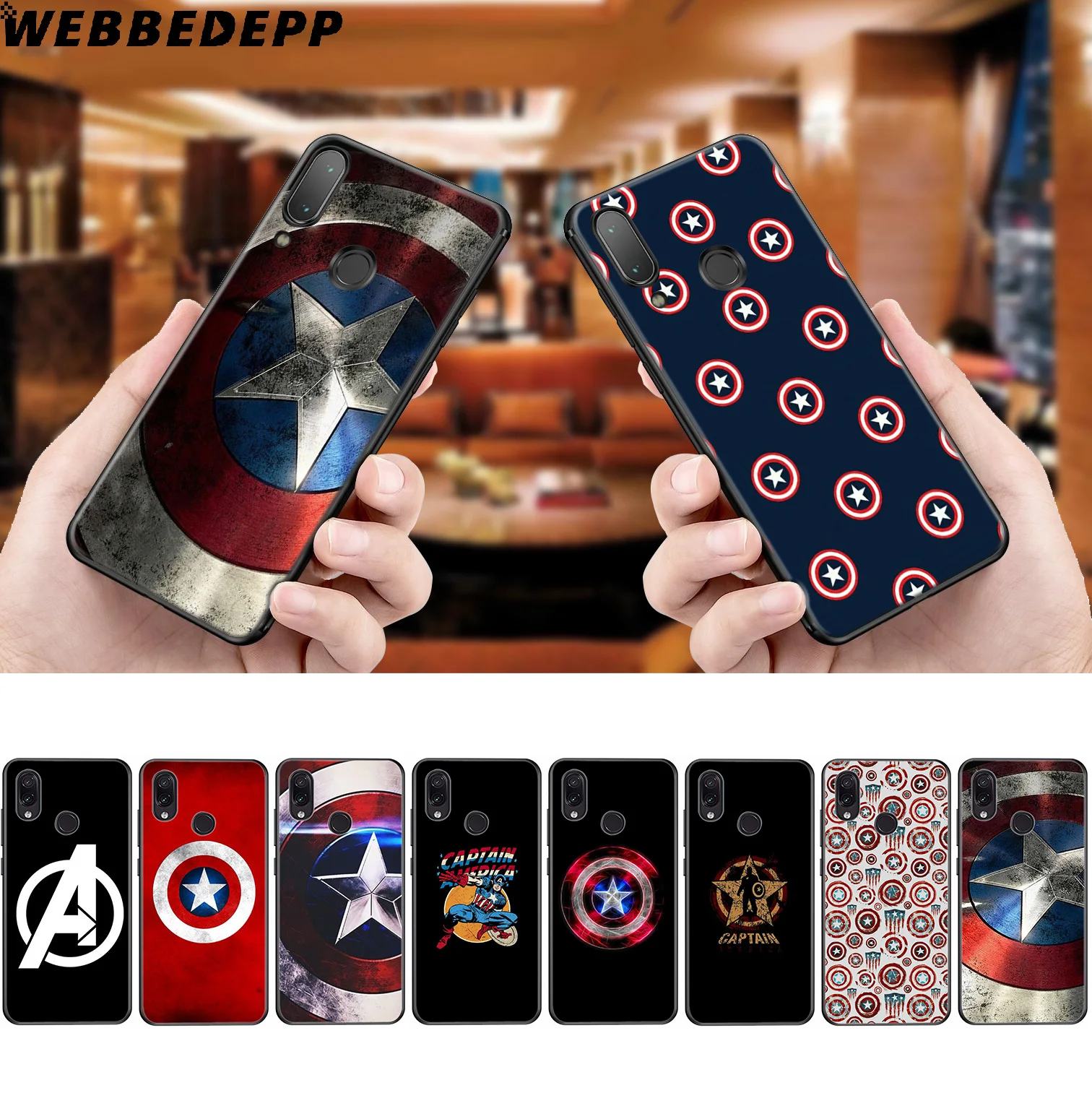 WEBBEDEPP Captain America Caps мягкий чехол для Xiaomi Redmi K20 7A 4A 4X 5 5A 6 6A S2 Note 8 4 7 Pro Plus Prime |
