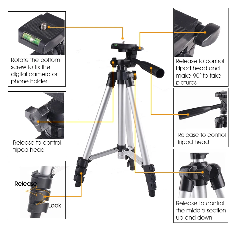 Spash Универсальный штатив-Трипод для камеры, портативный легкий штатив для мобильного телефона, смартфона, камеры для Canon, sony, Nikon