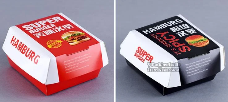 200 шт./лот Еда Класс коробка в форме гамбургера, коричневая бумажная коробка Burger посылка хлебобулочные изделия коробка в форме гамбургера