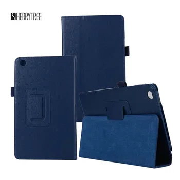 

100PCS/Lot For Huawei T3 8.0 Litchi Stand PU Cover Case For Huawei Mediapad T3 8 Flip Covers By DHL Fedex