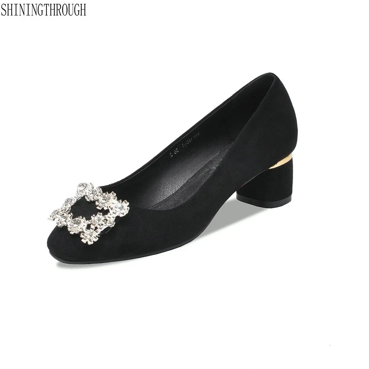 

2019 Flowers Crystal Zapatos Mujer square Toe Satin Women Pumps High Heels Sexy Party Wedding Lady shoes large size 43