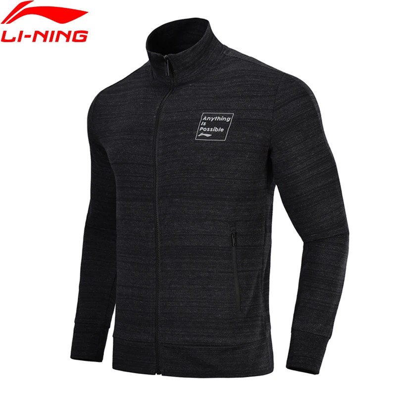 Li Ning Men FZ Knit Top Sweaters Sport Life Jacket Fitness Comfort