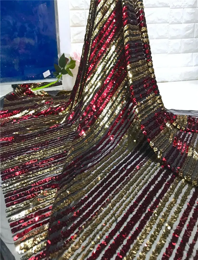 African Lace Fabric French Sequins Net High Quality Sequin for 2019 J6Y | Дом и сад