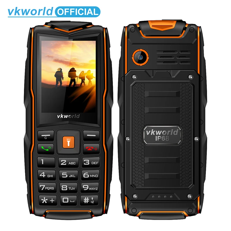 VKWorld новый камень V3 IP68 водонепроницаемый 2 4 дюйма 3000 мАч мобильный телефон GSM FM