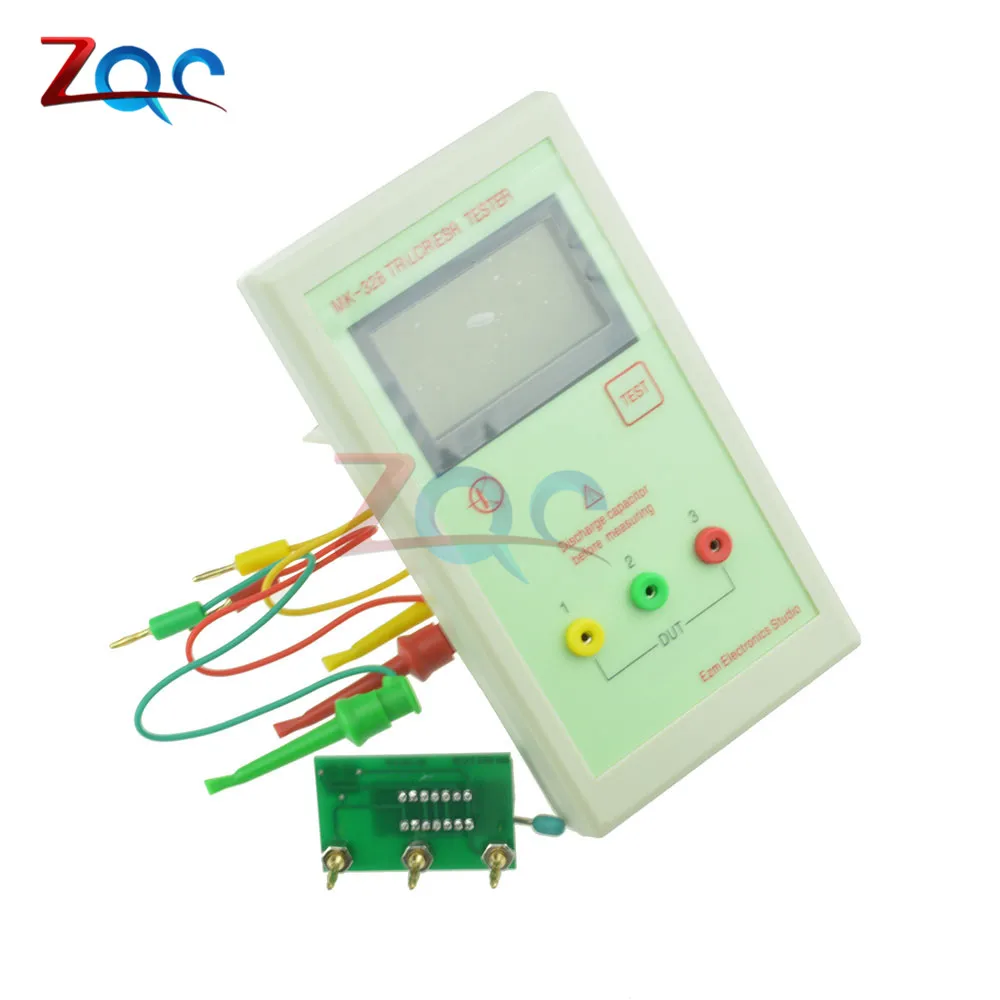 MK-328 Tester Transistor Inductance Capacitance Resistance ESR Meter TEST MOS/PNP/NPN Automatic Detector with Clip Cable 6